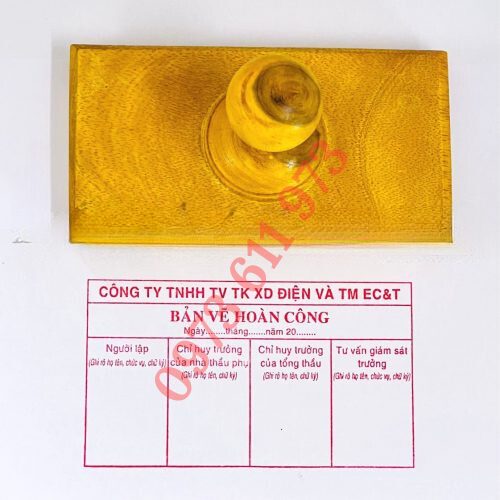 Con dấu Bản Vẽ Hoàn Công Tổng Thầu