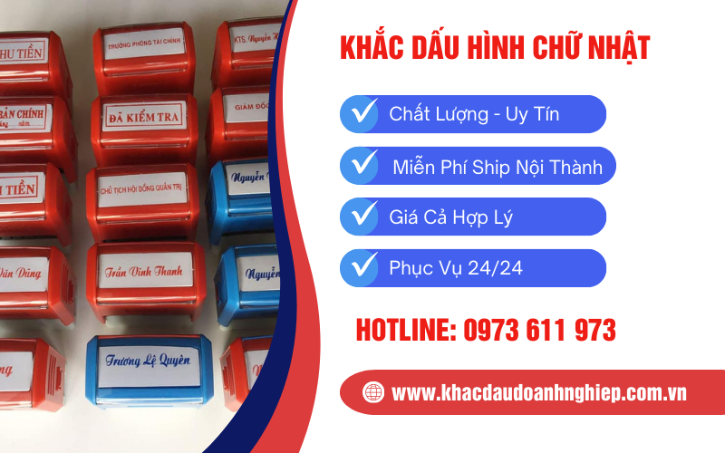 Dịch Vụ Khắc Dấu Hình Chữ Nhật