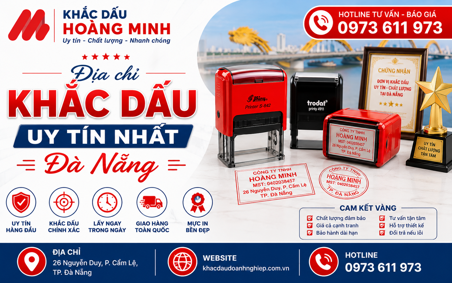 Địa chỉ khắc dấu uy tín Đà Nẵng