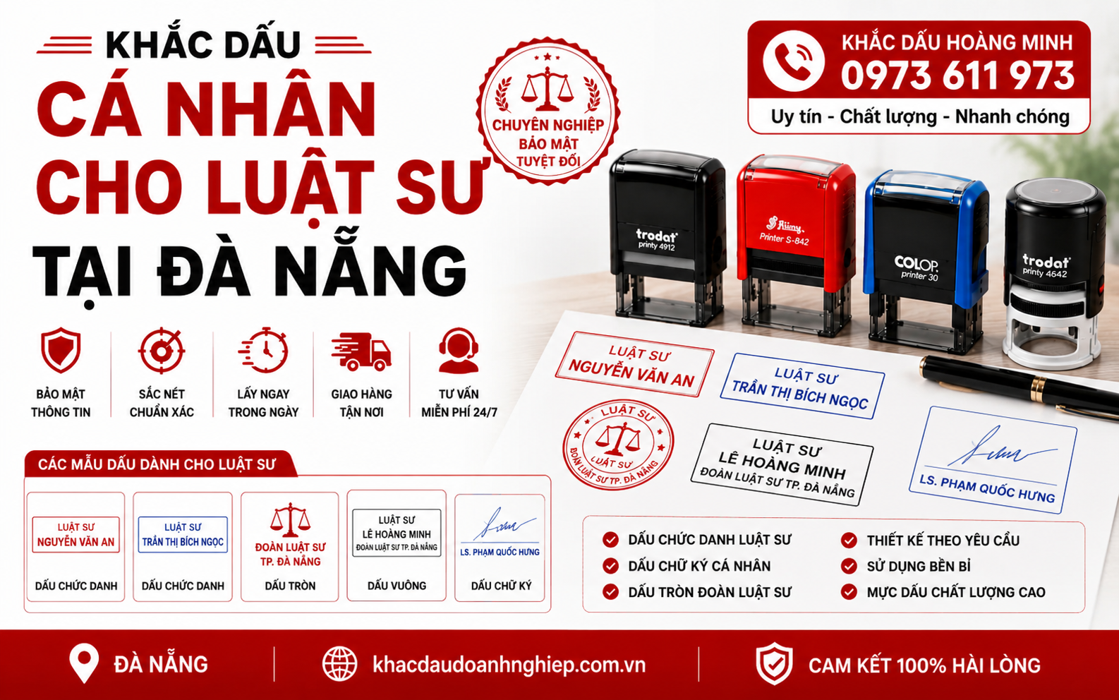 Khắc dấu cá nhân cho Luật sư tại Đà Nẵng
