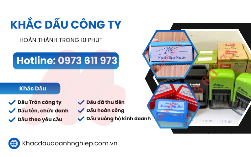 Khắc Con Dấu Công Ty Cẩm Lệ Đà Nẵng