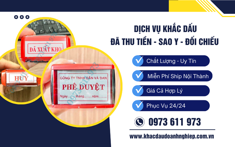 Dịch Vụ Khắc Dấu Đã Thu Tiền Hải Châu